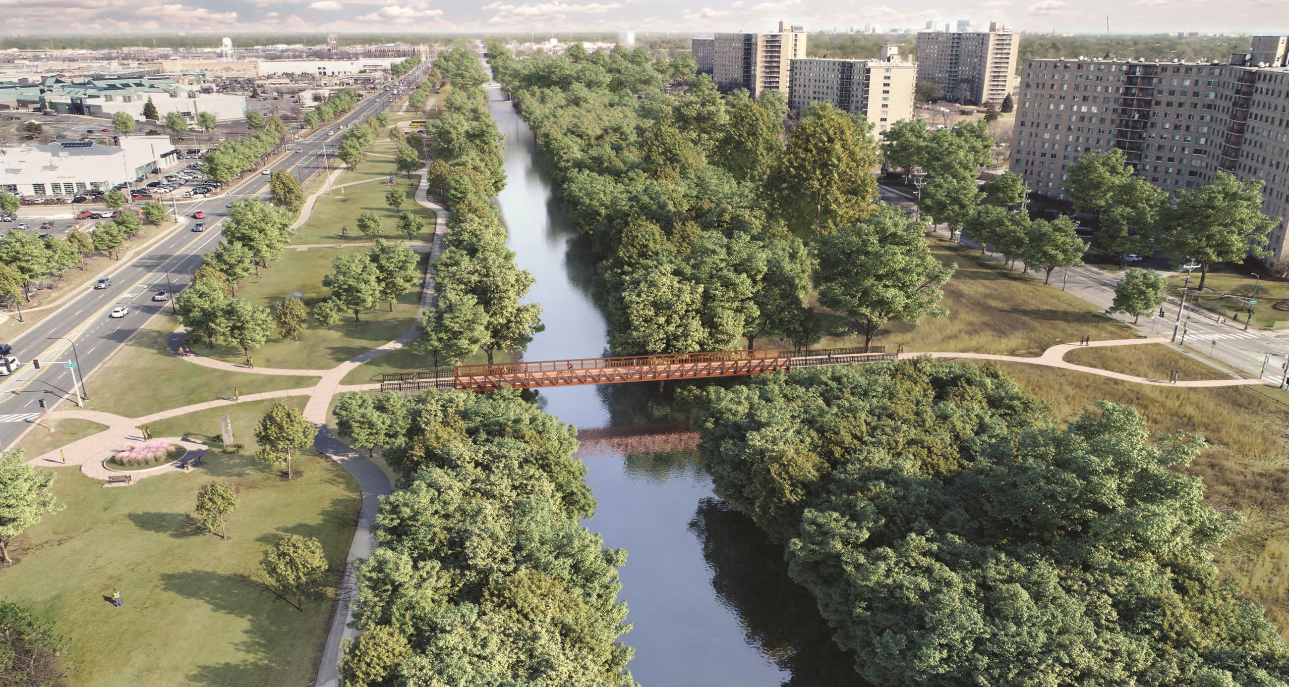 Pratt Avenue Pedestrian Bridge Rendering 